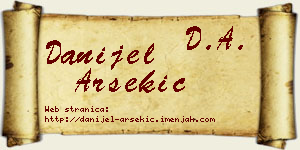 Danijel Arsekić vizit kartica